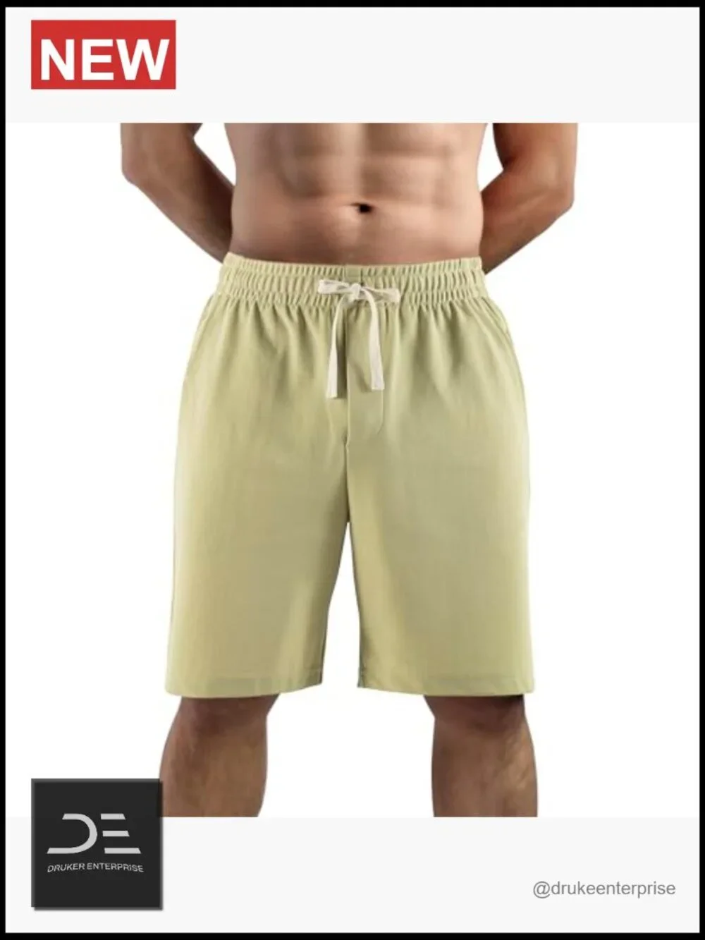 Mens Casual Athletic Shorts with Pockets Elastic Waist Drawstring